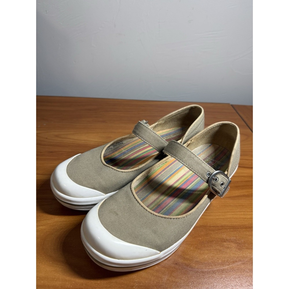 Dansko Valerie Women's Olive Green Canvas Mary Jane Clog Sneaker 37 /6.5